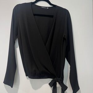 Boohoo Black Tie Top 8